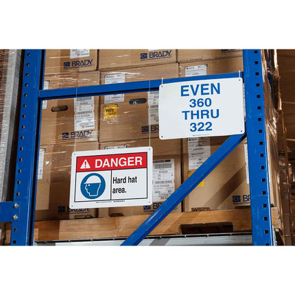 BBP85 PrePrinted ANSI DANGER IndoorOutdoor Vinyl Labels