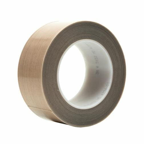 000212001616363Mشريط 3M PTFE من نسيج زجاجي 5453 بني 3 بوصة × 36 ياردة
