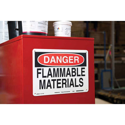 BBP85 General Purpose Preprinted OSHA DANGER Vinyl Labels