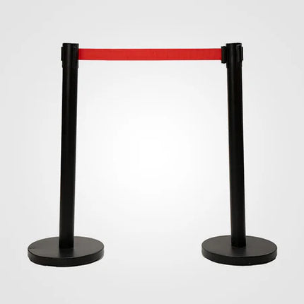 Professional Black Stanchion Post Queue Management System