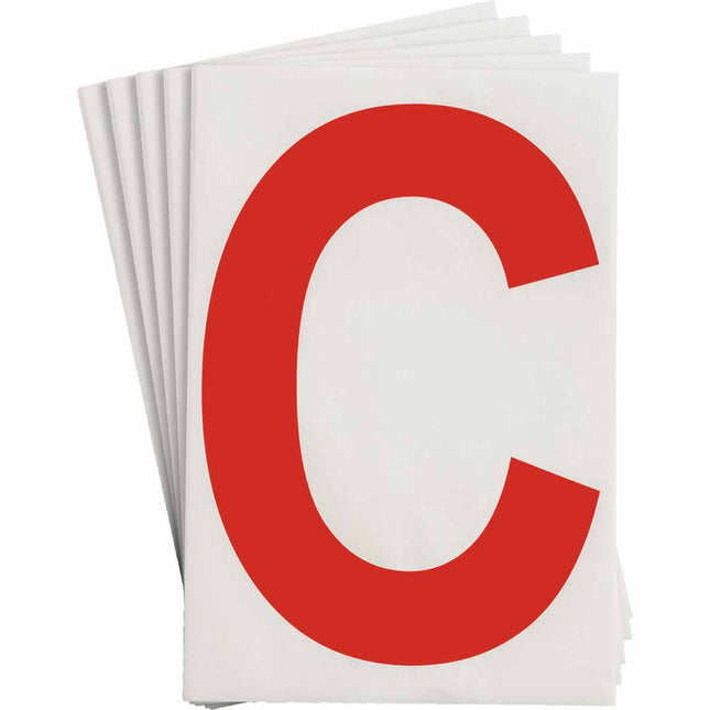 ToughStripe Red Number and Letter Labels