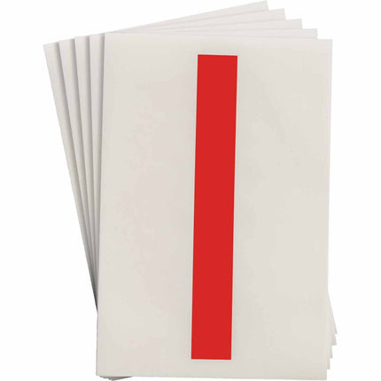 ToughStripe Red Number and Letter Labels