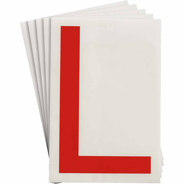 ToughStripe Red Number and Letter Labels
