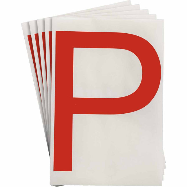 ToughStripe Red Number and Letter Labels