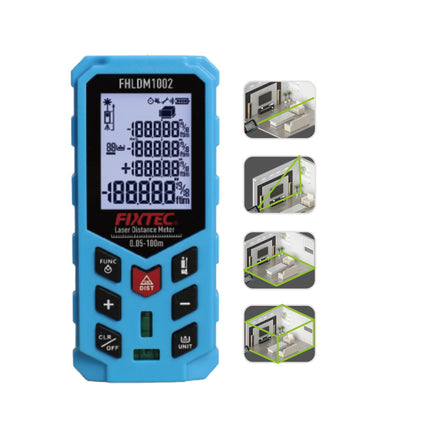 FHLDM100Fixtecجهاز قياس المسافة بالليزر فيكستك 100 متر مع ذاكرة 99 مجموعة لاسلكي