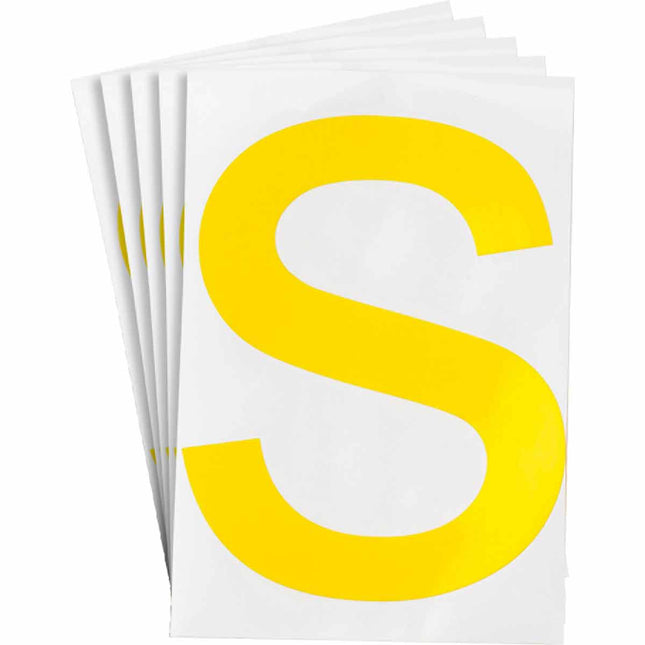 ToughStripe Yellow Number and Letter Labels