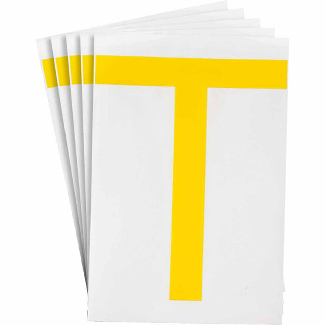 ToughStripe Yellow Number and Letter Labels