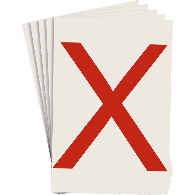 ToughStripe Red Number and Letter Labels