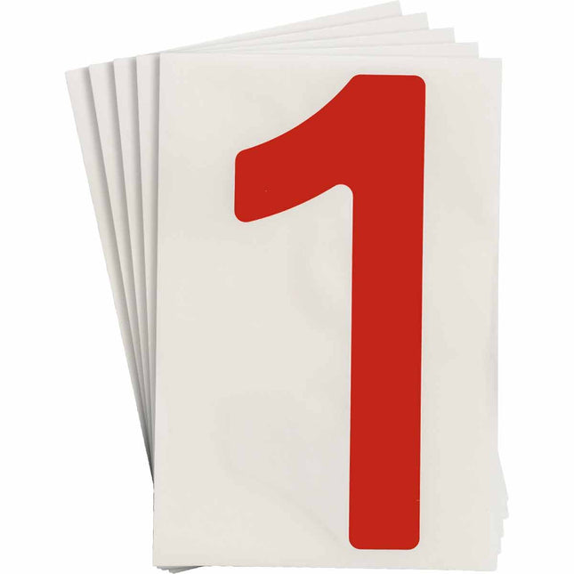 ToughStripe Red Number and Letter Labels