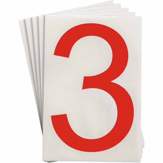 ToughStripe Red Number and Letter Labels
