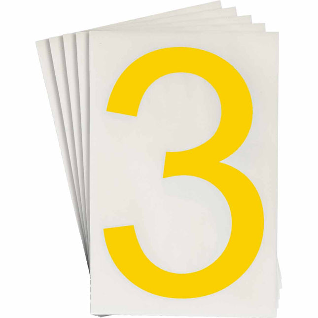 ToughStripe Yellow Number and Letter Labels