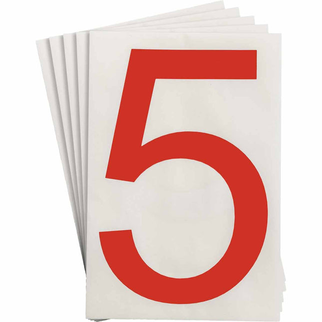 ToughStripe Red Number and Letter Labels