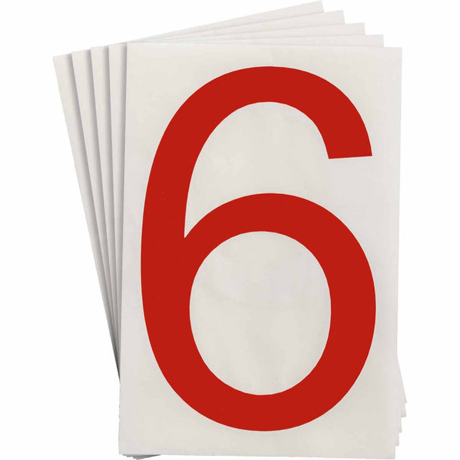 ToughStripe Red Number and Letter Labels
