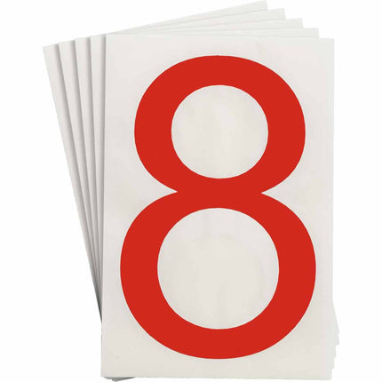 ToughStripe Red Number and Letter Labels