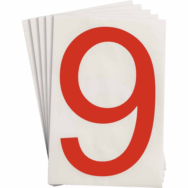 ToughStripe Red Number and Letter Labels