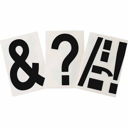 ToughStripe Black Number and Letter Labels
