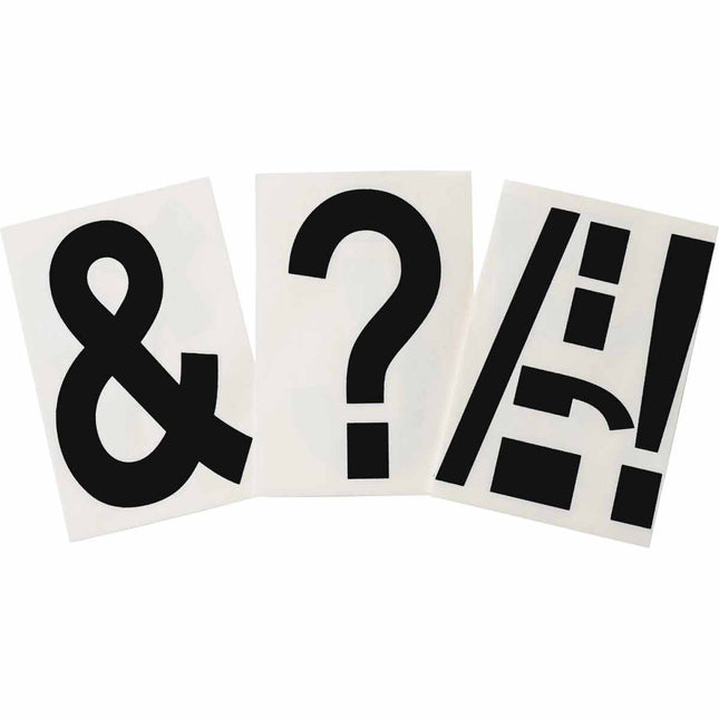 ToughStripe Black Number and Letter Labels