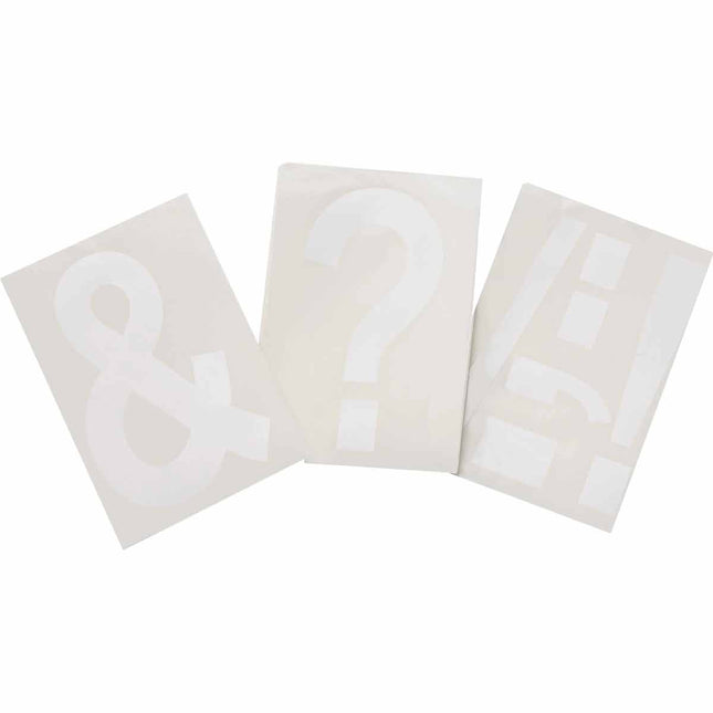 ToughStripe White Number and Letter Labels