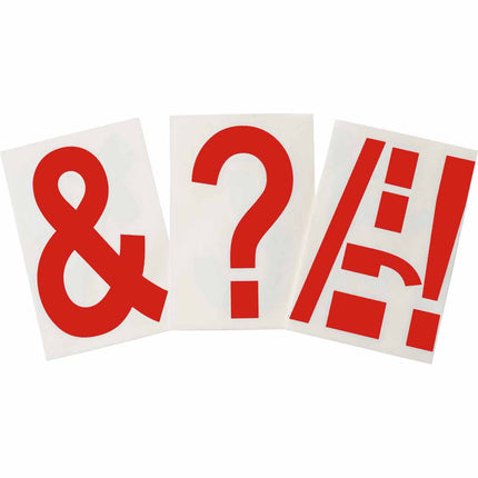 ToughStripe Red Number and Letter Labels