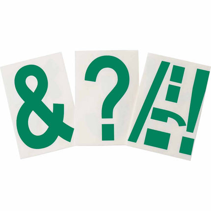 ToughStripe Green Number and Letter Labels