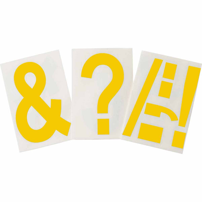 ToughStripe Yellow Number and Letter Labels