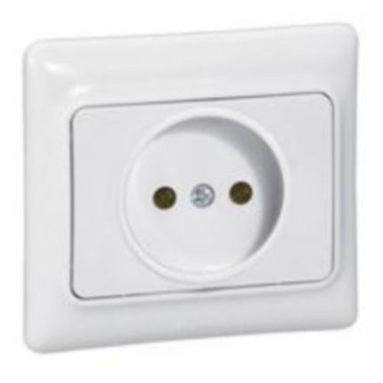 782120Legrandمقبس كابتيكا 2P مع فتحات الأمان تركيب غاطس 16A 250V أبيض