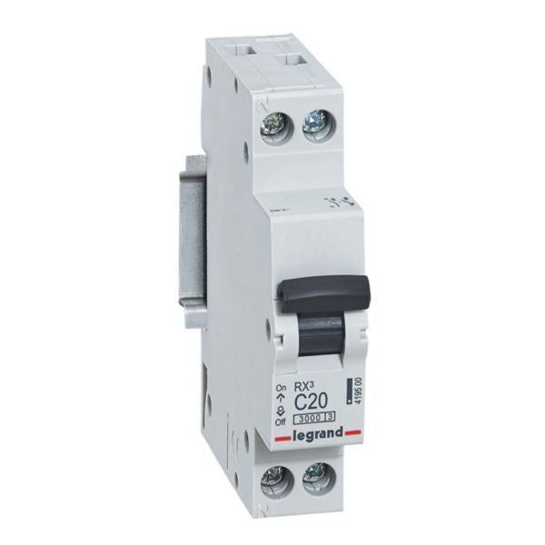 419500Legrandقاطع دائرة ليجراند RX3 MCB أحادي القطب محايد 20A منحنى C