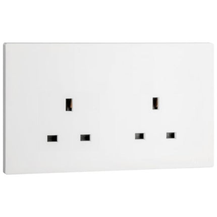 MEC31033WHLegrandمقبس أوبريا ثنائي الفتحة BS 13A غير مفتاح أبيض مات