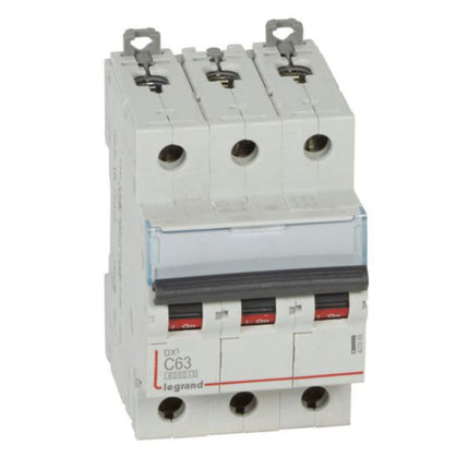 407865Legrandقاطع الدائرة الكهربائية ليجراند DX3 ثلاثي الأقطاب 63A منحنى C 6000A