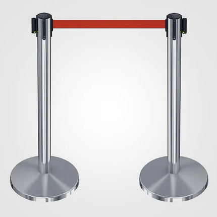 Silver Stanchion Post Professional Crowd Control Barrier