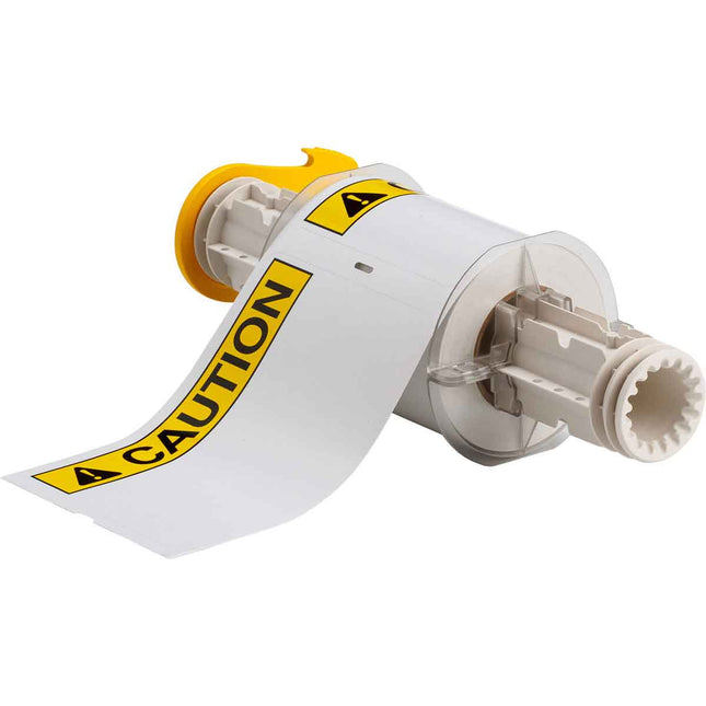 BBP85 PrePrinted ANSI CAUTION Indoor Outdoor Vinyl Labels