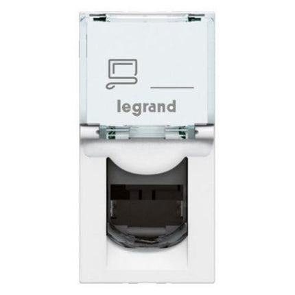 076551Legrandموزاييك - مقبس RJ45 الفئة 5e UTP وحدة واحدة أبيض