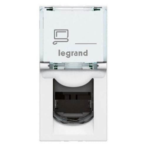 076551Legrandموزاييك - مقبس RJ45 الفئة 5e UTP وحدة واحدة أبيض