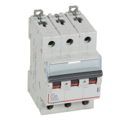 409255Legrandقاطع دائرة Legrand DX3 ثلاثي الأقطاب 20A منحنى C 10kA