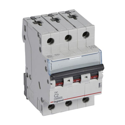 404215Legrandقاطع دارة Legrand TX3 ثلاثي الأقطاب 2A بسعة 10kA