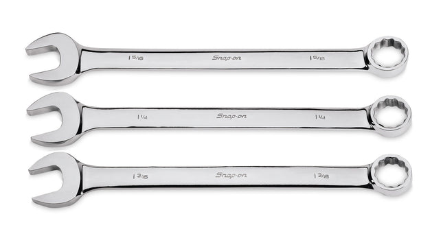 OEX703K1Snap-Onمجموعة 3 قطع مفاتيح ربط SAE 12 نقطة Flank Drive المركبة 1-3/16–1-5/16