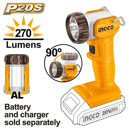 HWLI35261INGCOمصباح العمل اللاسلكي INGCO HWLI35261 LED محمول