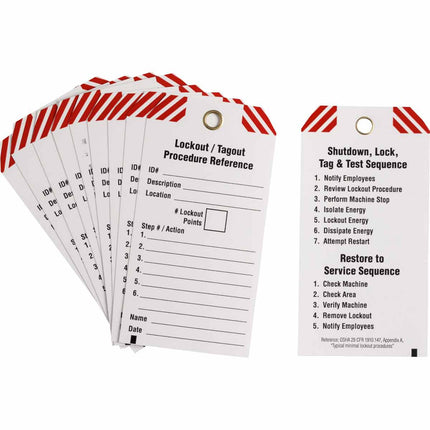 WriteOn Lockout Procedure Tag