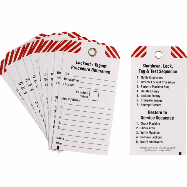 WriteOn Lockout Procedure Tag