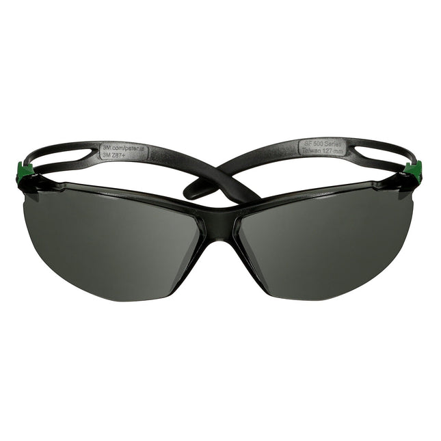 71002390863Mنظارات الأمان 3M SecureFit 500 Series SF530AF-GRN أسود أخضر