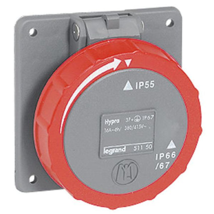 051150Legrandمقبس تثبيت لوحة Legrand Hypra IP 66/67 16A 3P+E