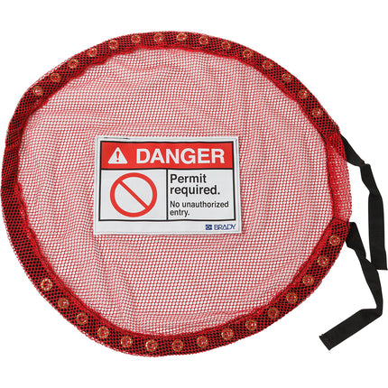 Lock Red Mesh Cover Permit Req  Small