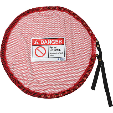 Lock Red Mesh Cover Permit Req  Medium