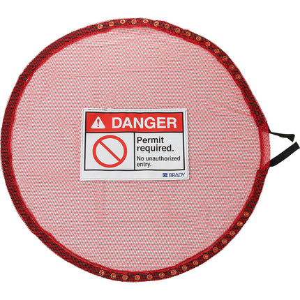 Lock Red Mesh Cover Permit Req  Large