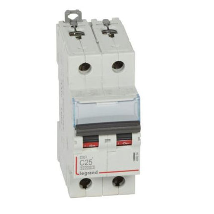 409204Legrandقاطع دارة Legrand MCB DX3 10000A ثنائي القطب 25A منحنى C