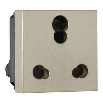 574834Legrandمقبس Legrand مغلق 6/16A 3PIN هندي 2 وحدة ذهبي