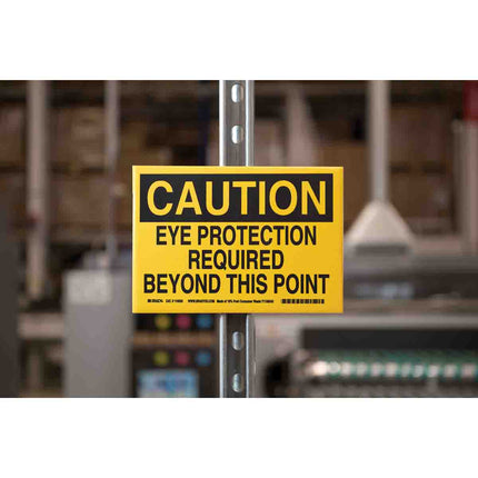 BBP85 General Purpose PrePrinted OSHA CAUTION Vinyl Labels