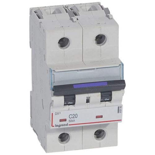 410149Legrandقاطع دائرة Legrand DX3 ثنائي القطب 20A منحنى C