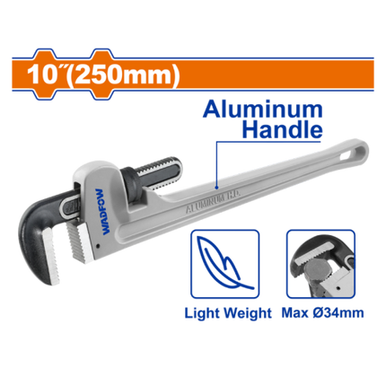 WADFOW 10" Aluminum Pipe Wrench