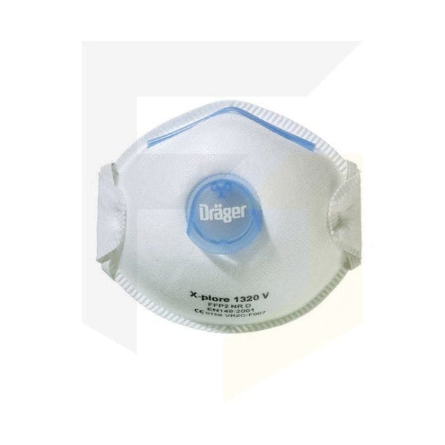 3951214Drägerقناع وجه يمكن التخلص منه درجر X-plore 1320 FFP2-V عبوة 10
